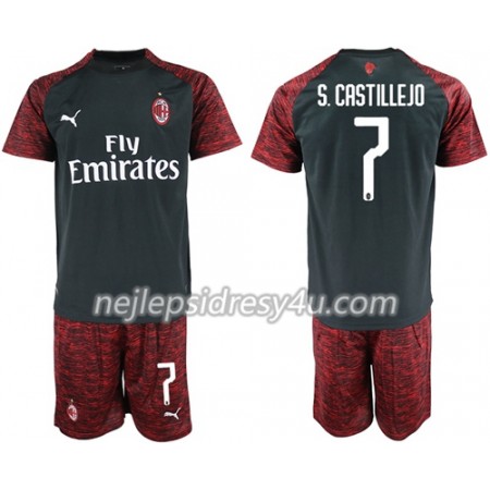 Fotbalový Dres AC Milán S.Castillejo 7 Dětské Alternativní 2018/19